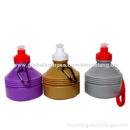 Plastic Foldable Water Bottles, FDA, SGS, CE Marks, BPA-freeNew